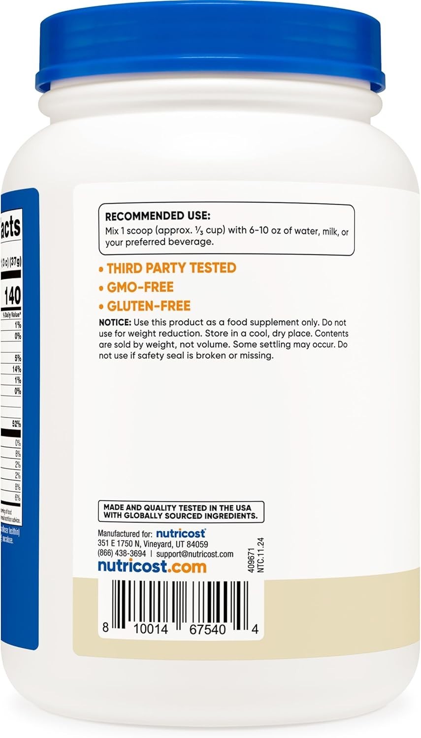 2 LBS Non-GMO Whey Protein Isolate Powder – Perfect for Post-Workout Recovery