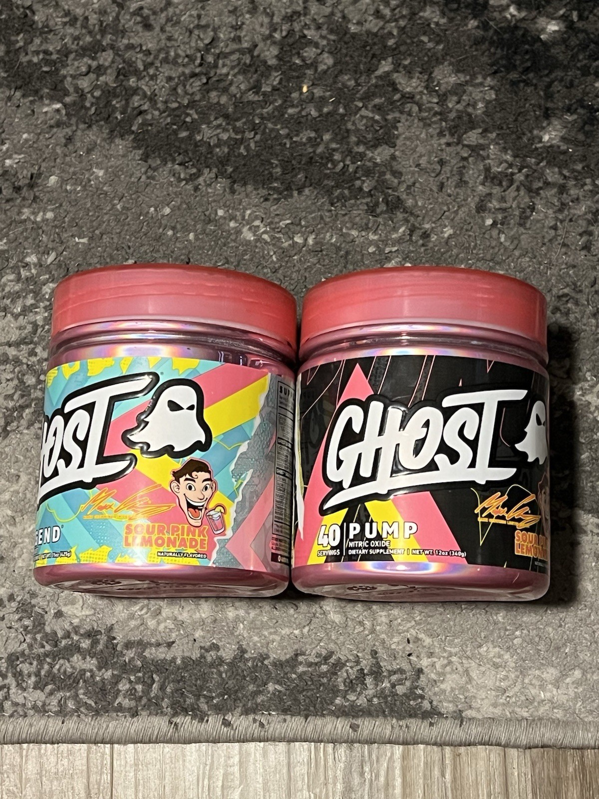 Ghost x Maxx Chewning Sour Pink Lemonade Legend Pre workout and Pump