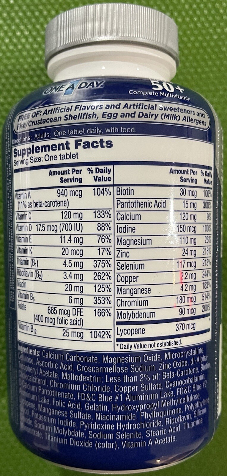 One A Day MEN’s 50+ Healthy Advantage Multivitamin Supplement. 300 Tablets.