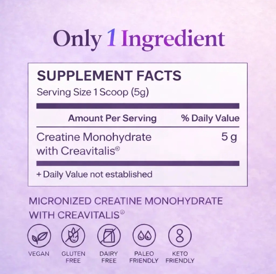 Aloura Nutrition Balance Micronized Creatine Monohydrate Powder (30 Servings)