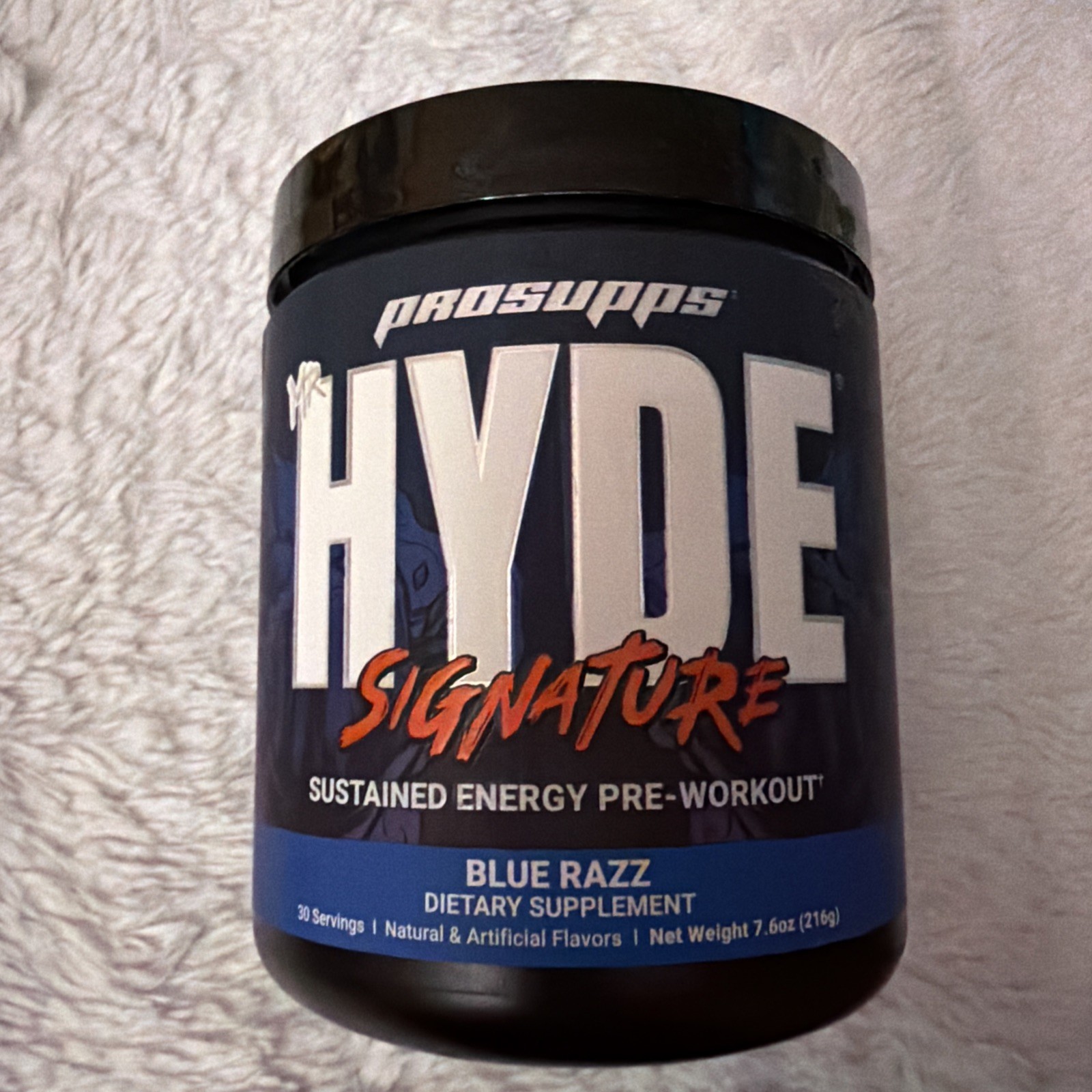 Mr. Hyde, Signature Sustained Energy Pre-Workout, Blue Razz, 7.6 oz Exp 03/2027