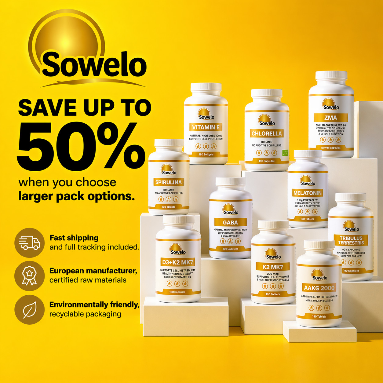 L-Carnitine 1000mg Tablets – Fat Burner, Anticatabolic & Antioxidant – Sowelo