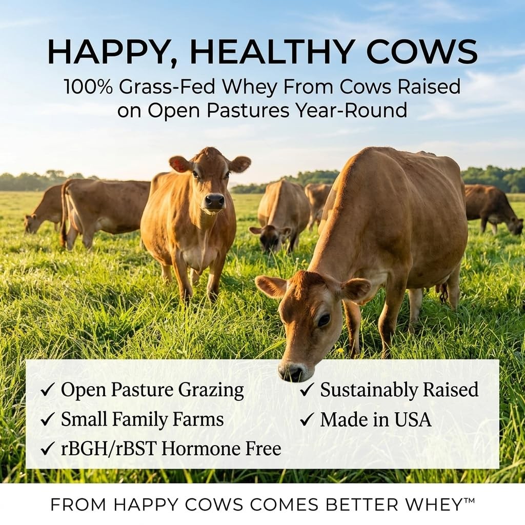 Raw Organic Unflavored Grass Fed 5 Pound Whey Protein Powder No Additives