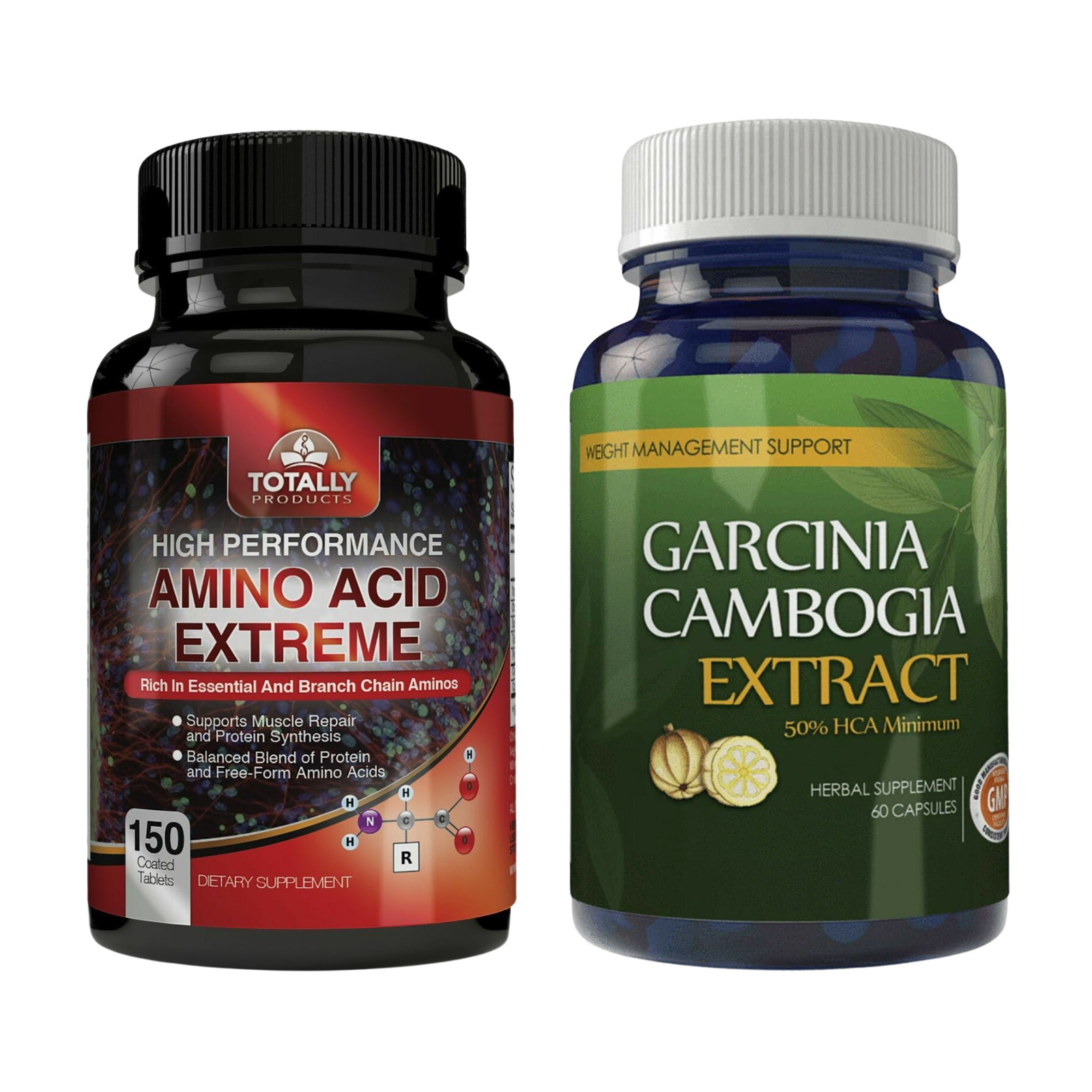 Amino Acids BCAA Muscle Support Supplement & Garcinia Cambogia Weight Management