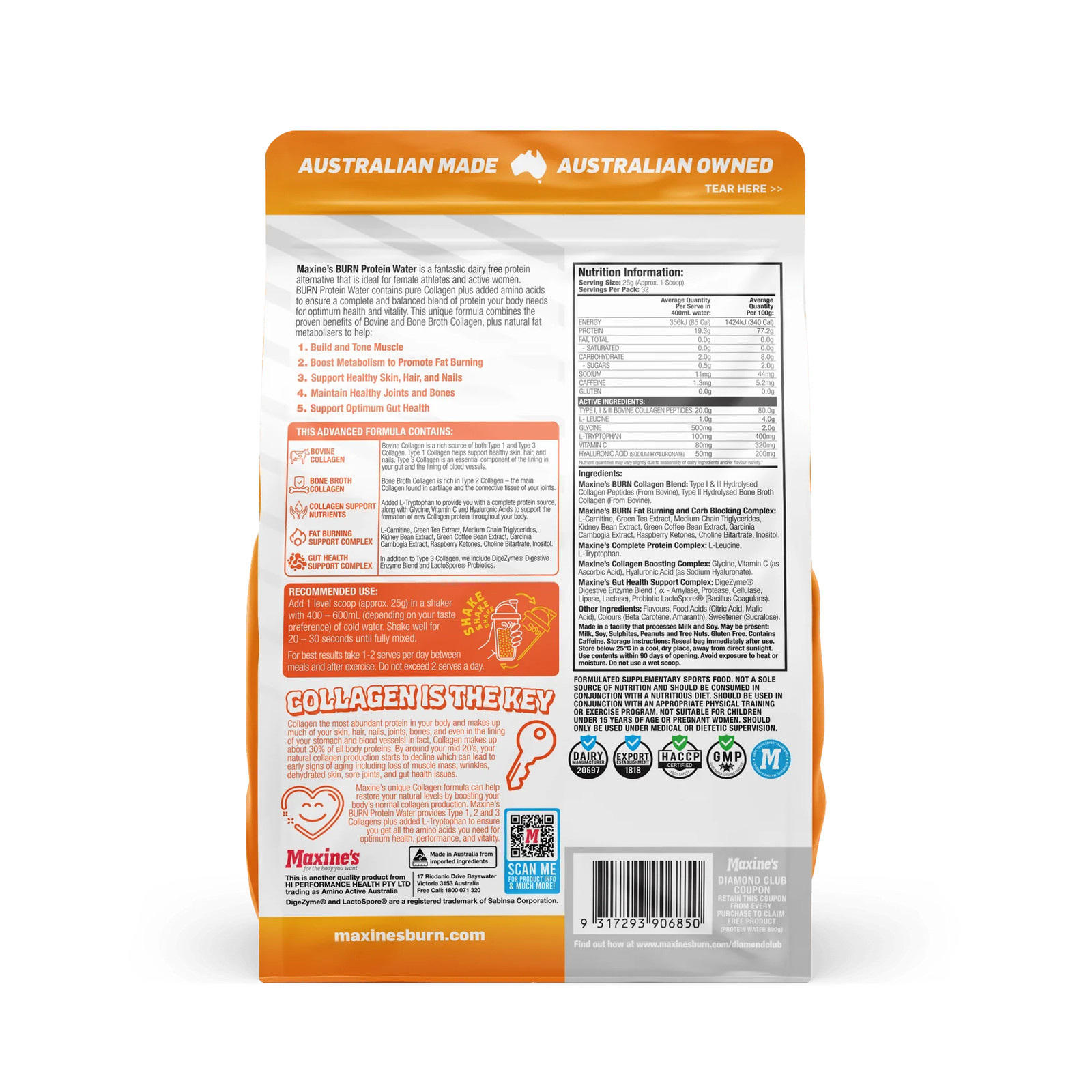 Burn Protein Water by Maxines