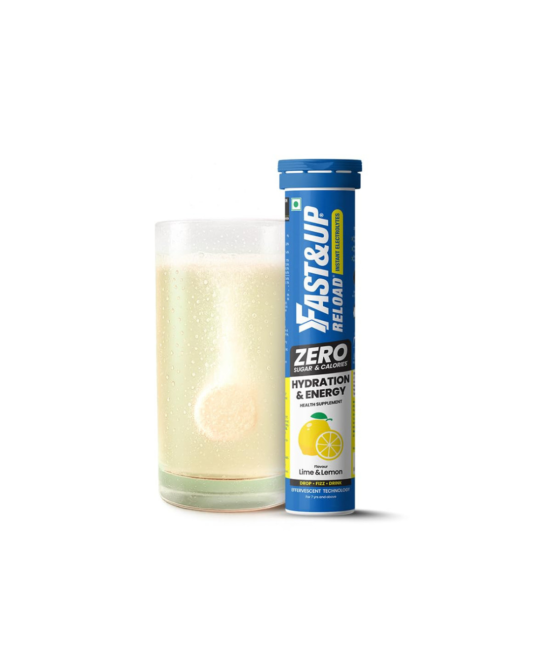 Fast&Up Reload Zero – Zero Sugar Instant Energy & Hydration Drink – Lime Lemon
