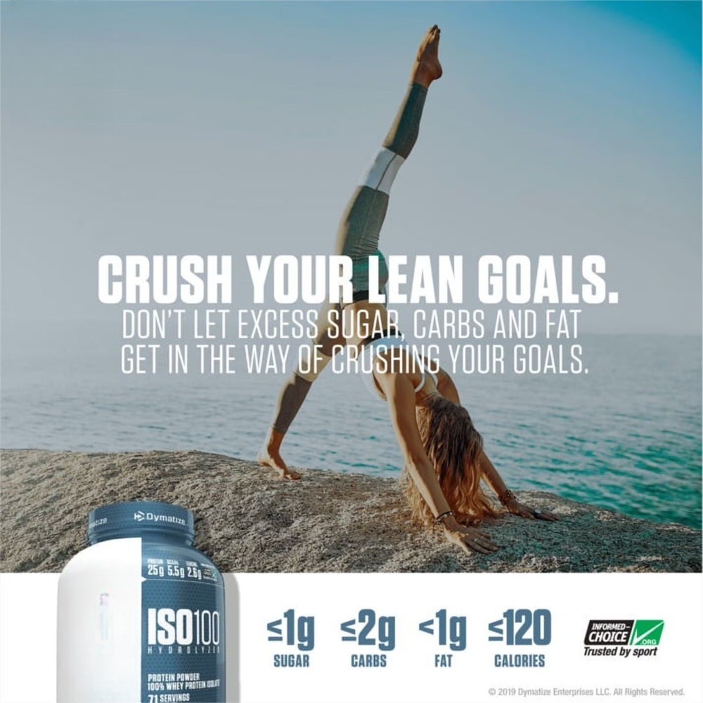 ISO100 Hydrolyzed Whey Isolate Protein Powder, Gourmet Vanilla, 20 Servings