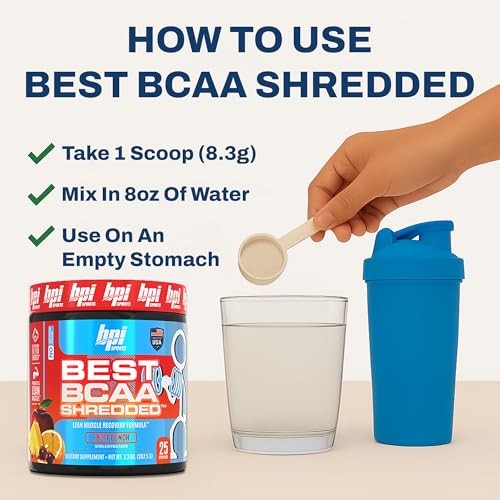 BPI Sports Best BCAA Shredded Powder – Fruit Punch 25 Servings