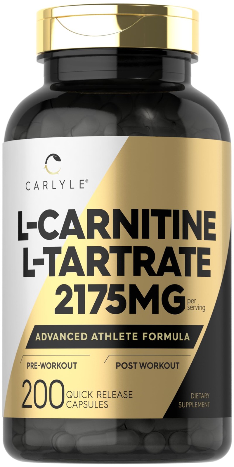 Carlyle L Carnitine Tartrate 2175Mg 200 Capsules Advanced Athlete Formula