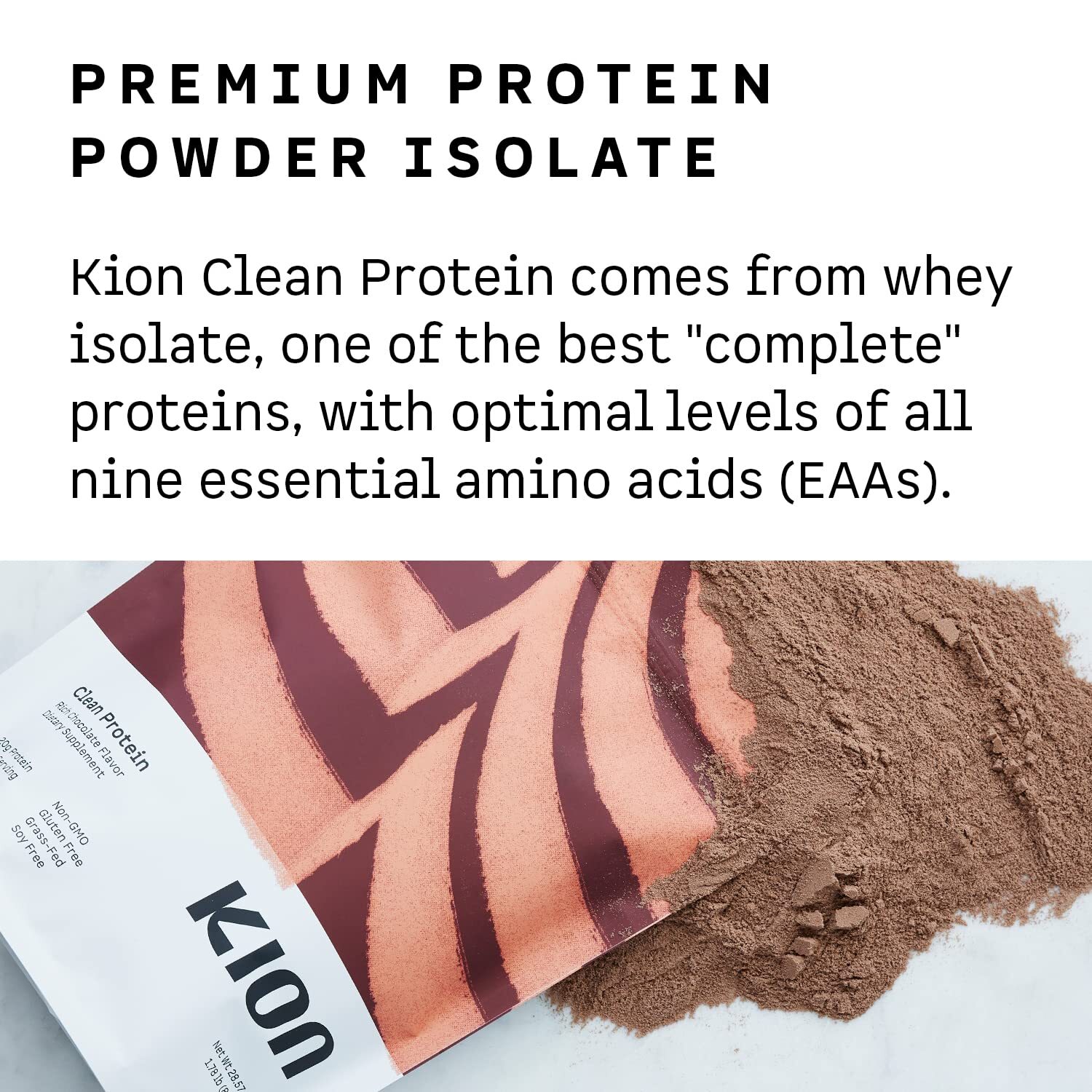 Kion Clean Protein Powder | 30 Servings Unflavored