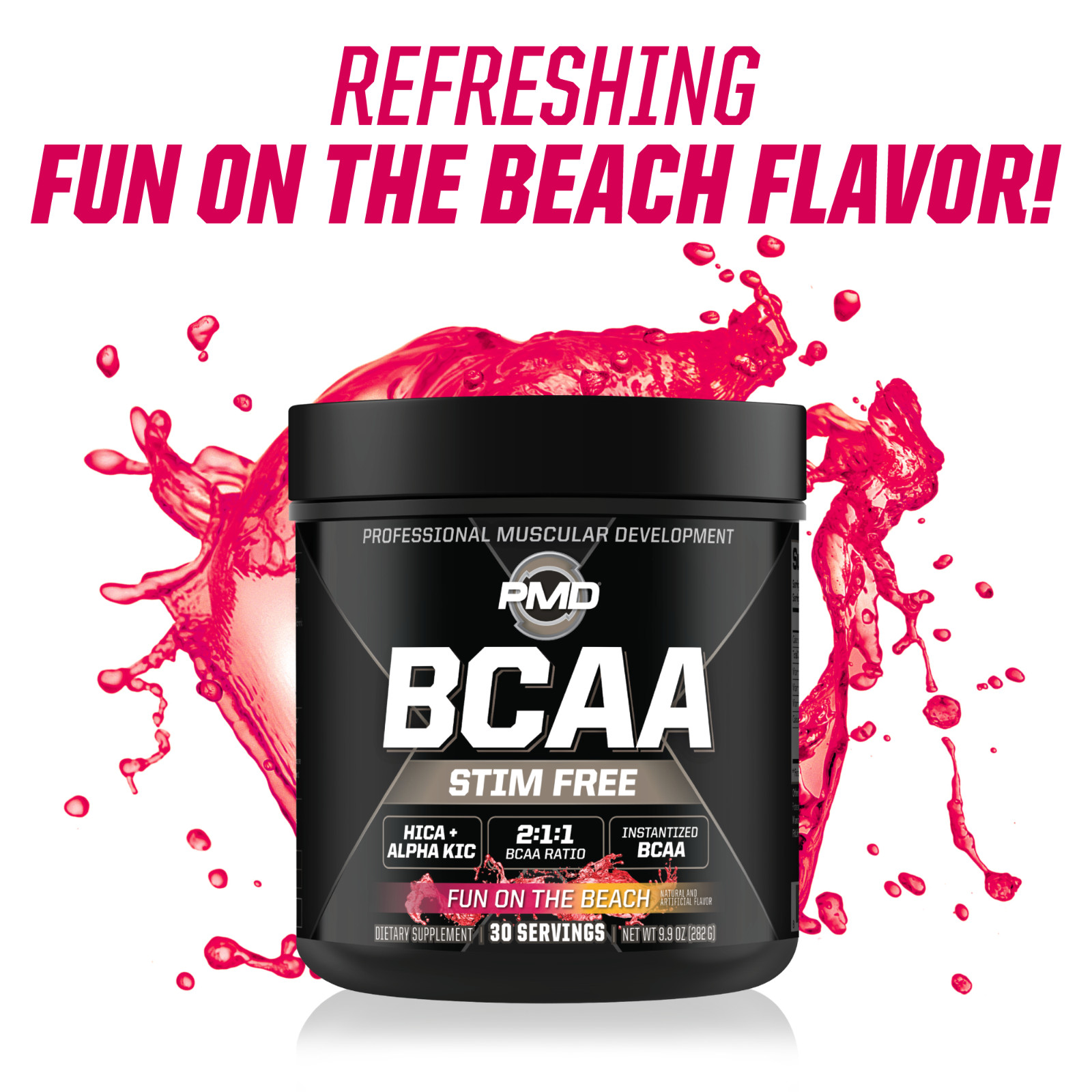 PMD BCAA’s Stim-Free for Performance & Recovery – Fun on the Beach (30 Serve)