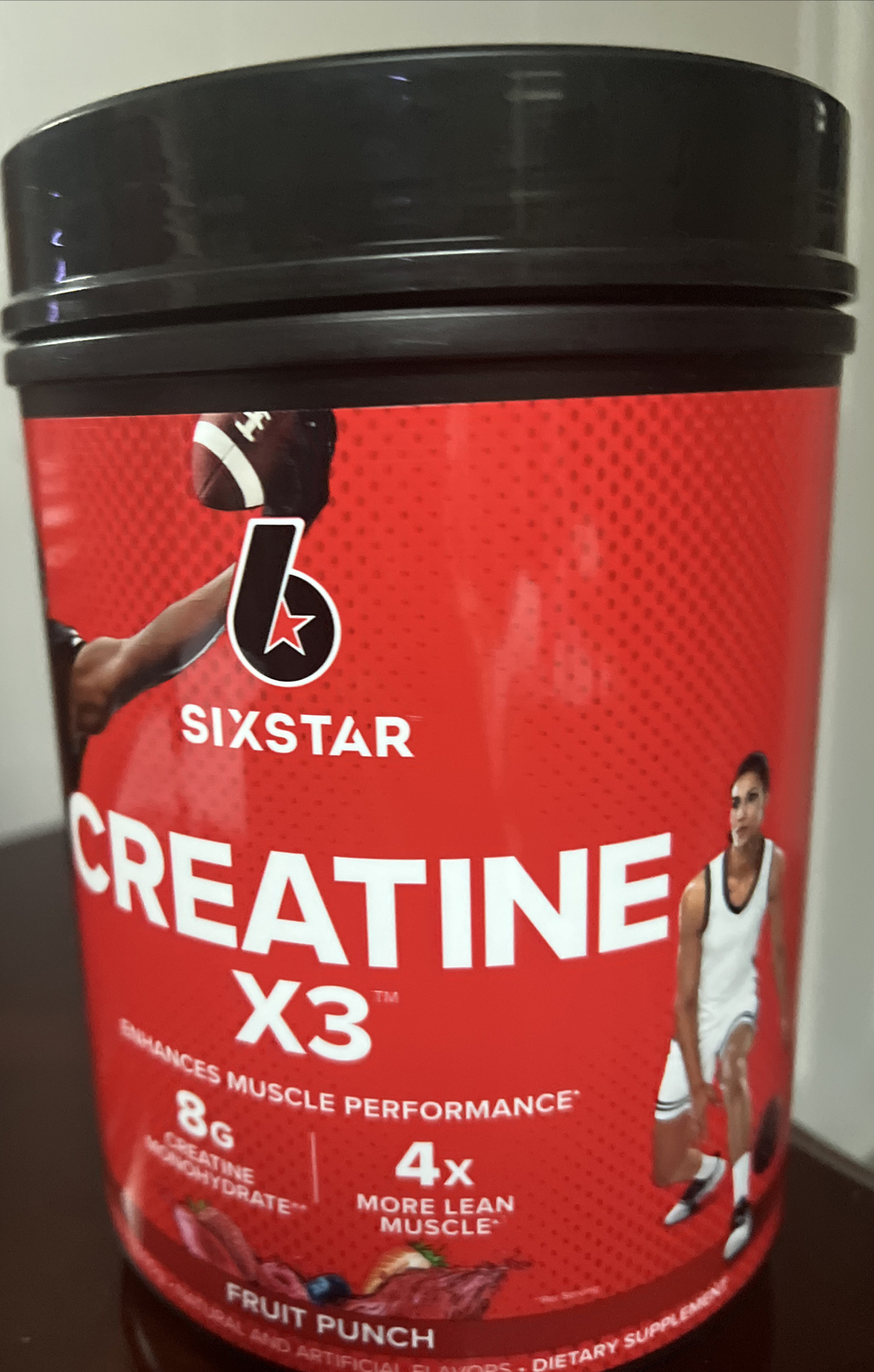 Six Star Creatine X3 Enhances Muscles & Strength, Fruit Punch – 2.18 lbs.