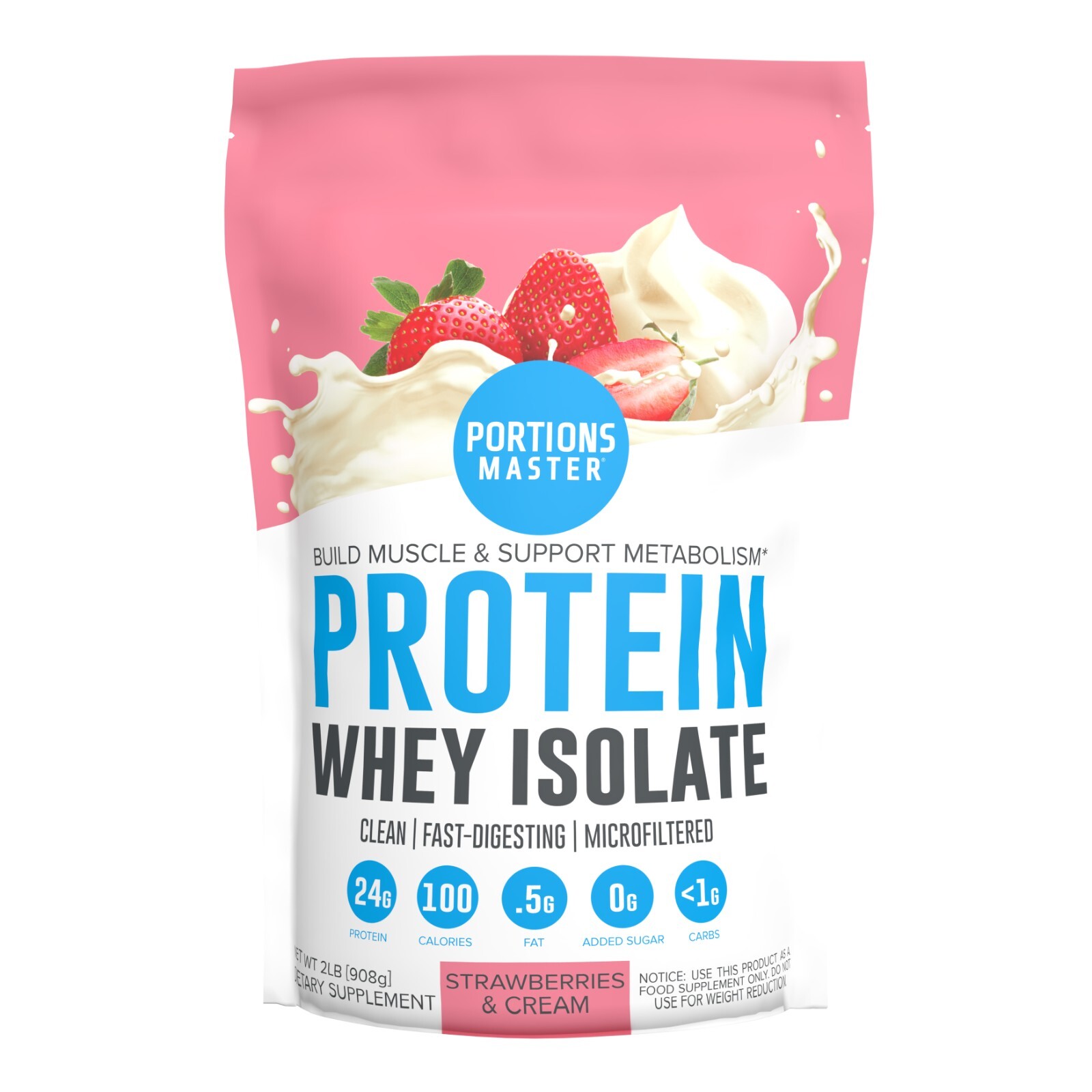 Portions Master | Cross-Flow Microfiltration Whey Isolate Protein