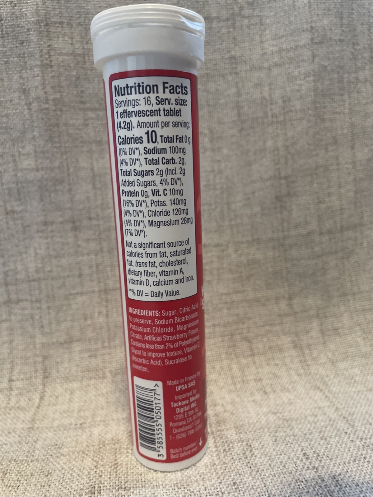 UPSA HydraMax Hydration Strawberry Electrolytes Effervescent Tablets 16 ct – New