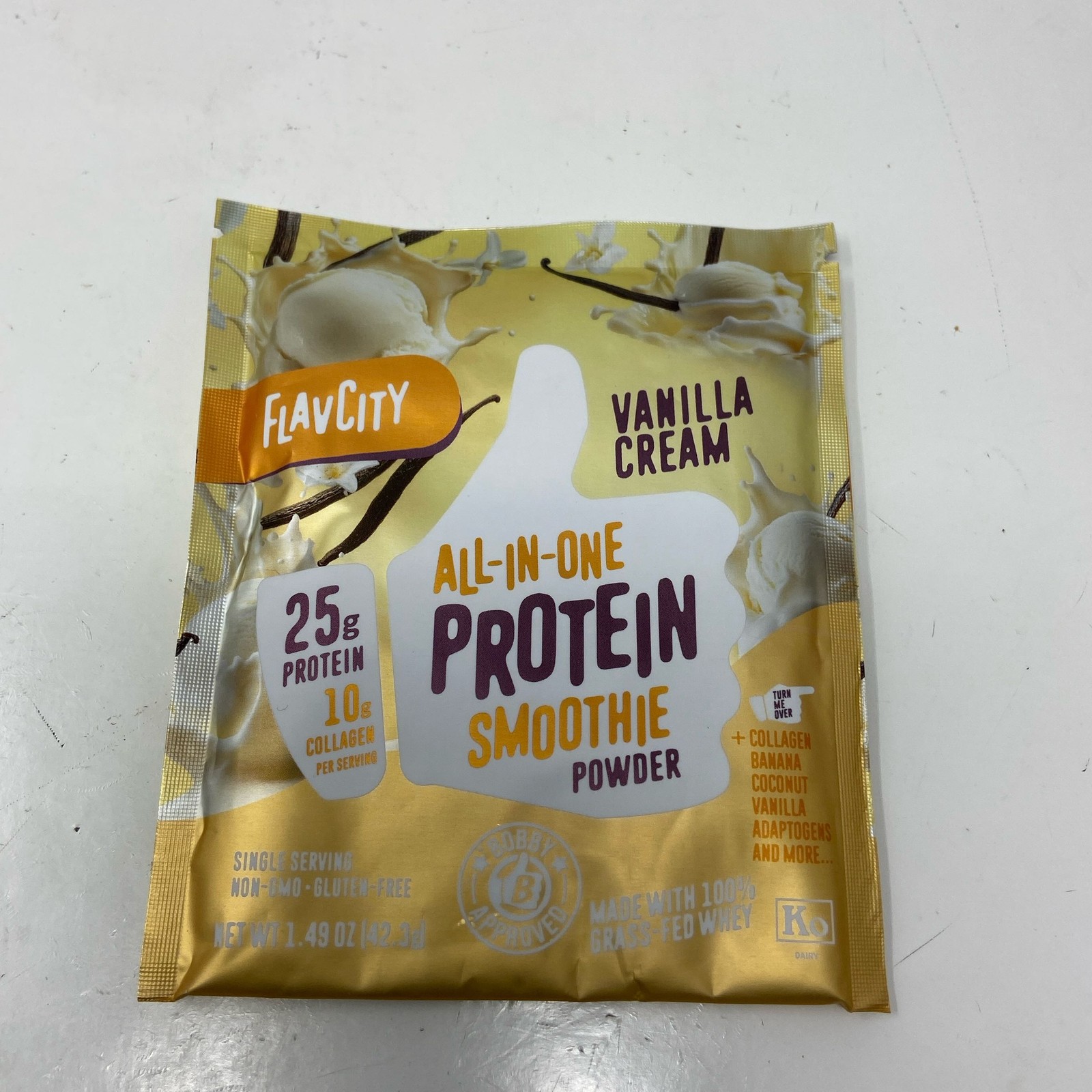 FlavCity Vanilla Cream Protein Smoothie Powder Single 1.49 oz