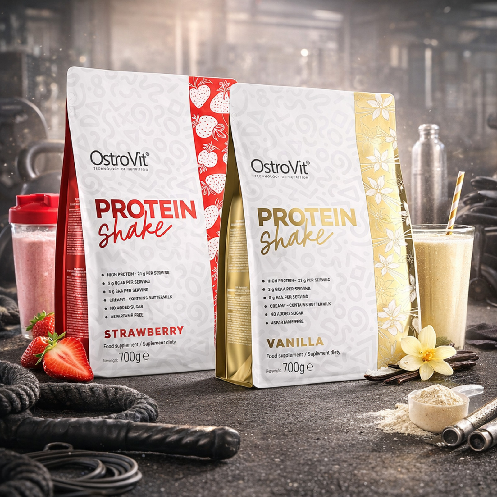 PROTEIN SHAKE 700 G -High protein, No sugar, Creamy consistency, Low fat content