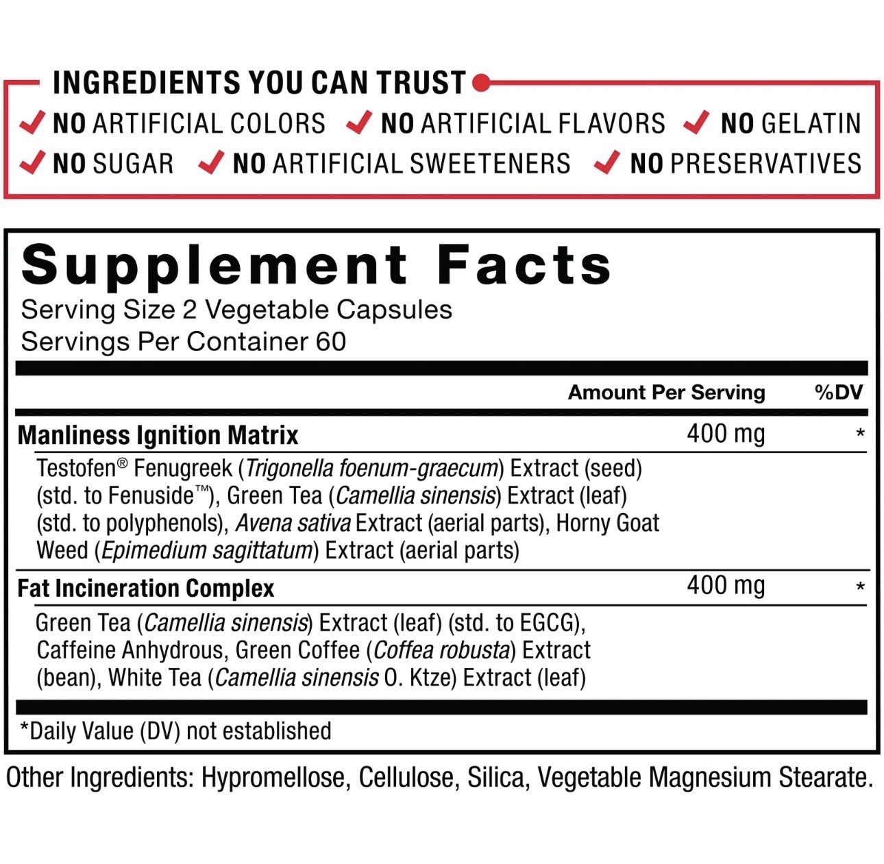 Force Factor Test X180 Ignite Total Testosterone Booster for Men | 120 Capsules