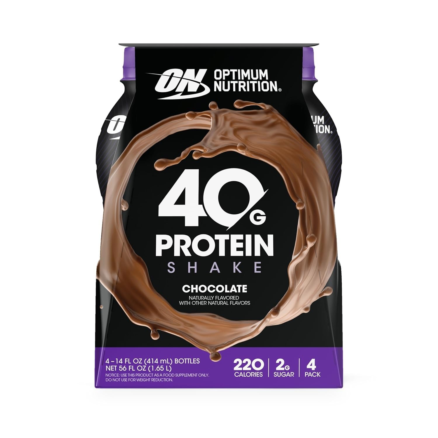 Optimum Nutrition 40G Protein Shake, 40G of Protein, Chocolate