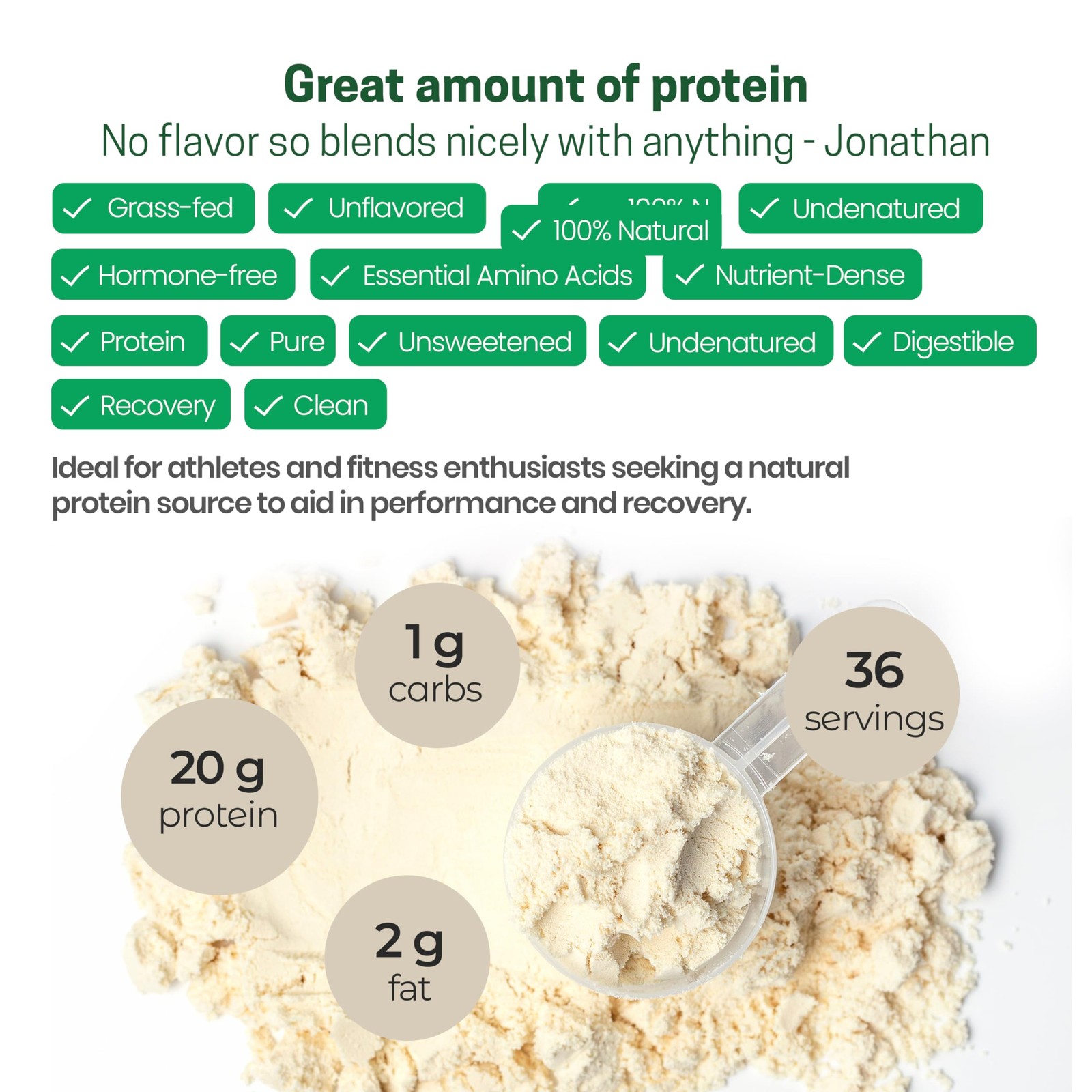 Z Natural Foods Grass-Fed Whey Protein Concentrate – Clean Whey Protein Powde…