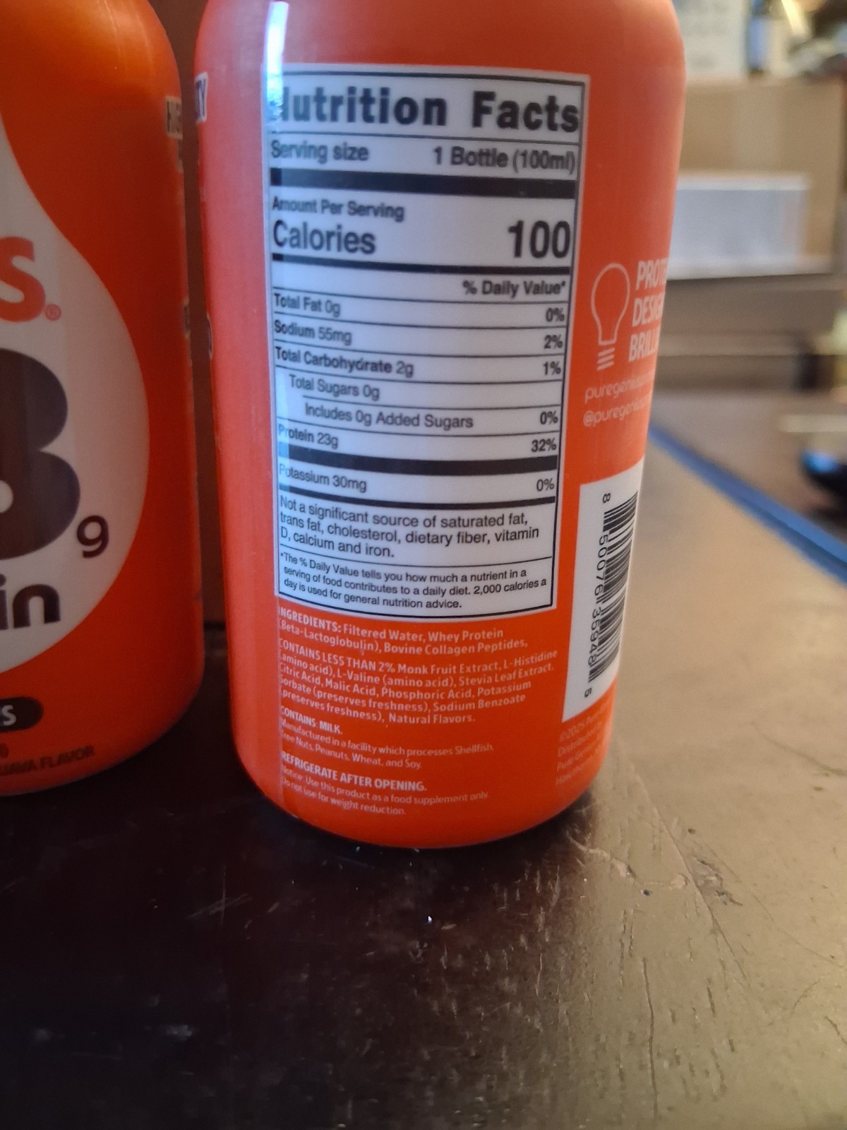 Pure Genuis 23g Protein Shot x24 Strawberry Guava