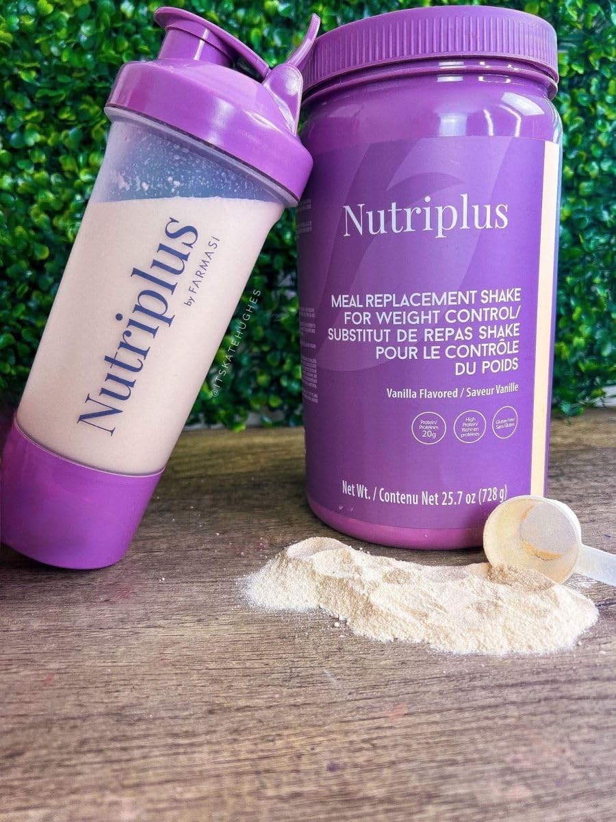 FARMASi Nutriplus Shake Vanilla – 20g Protein, 27 Vitamins & Minerals, 520g