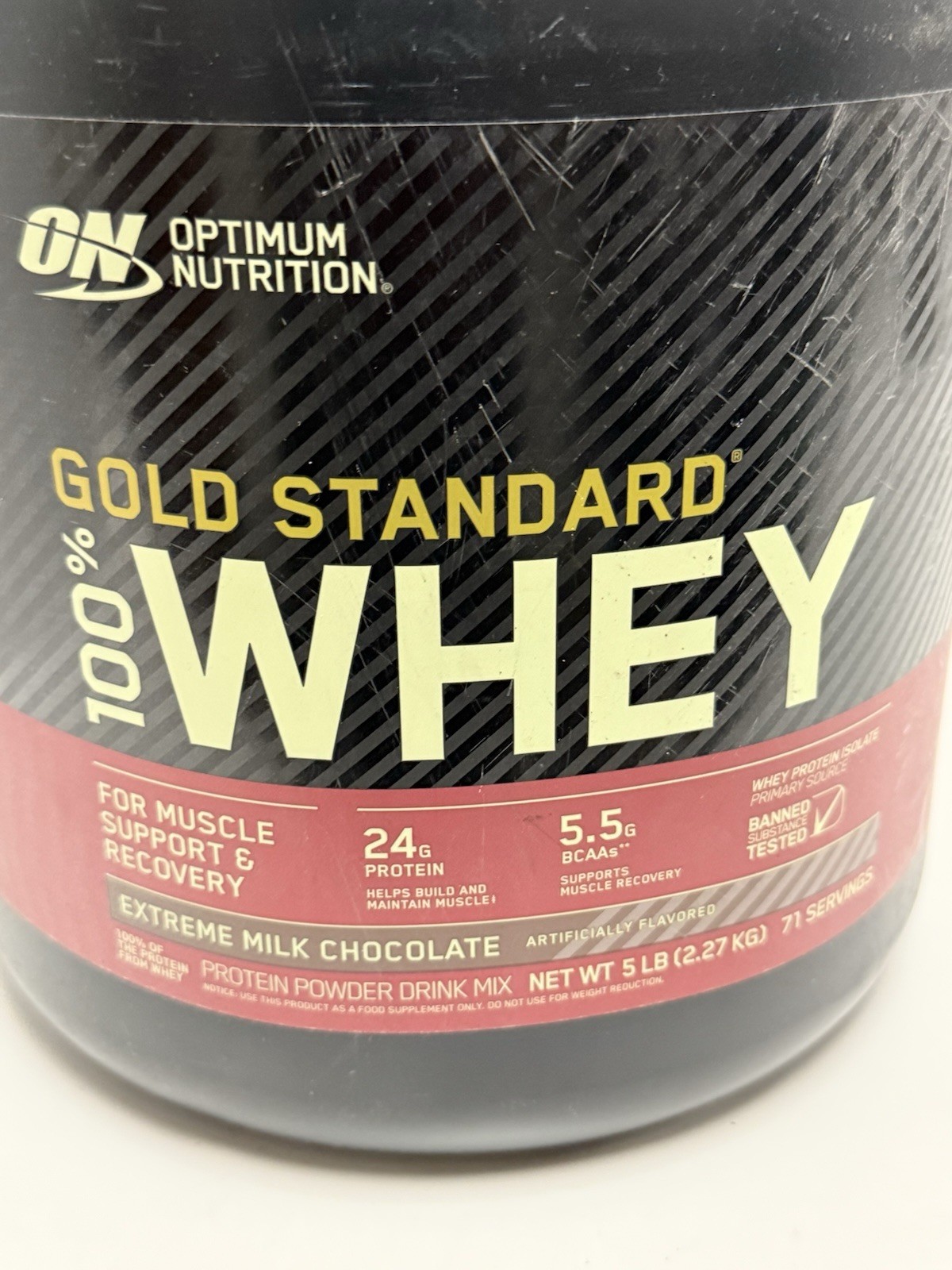 Optimum Nutrition 100% Whey Protein Powder Extreme Milk Choc NEW dented exp12/26