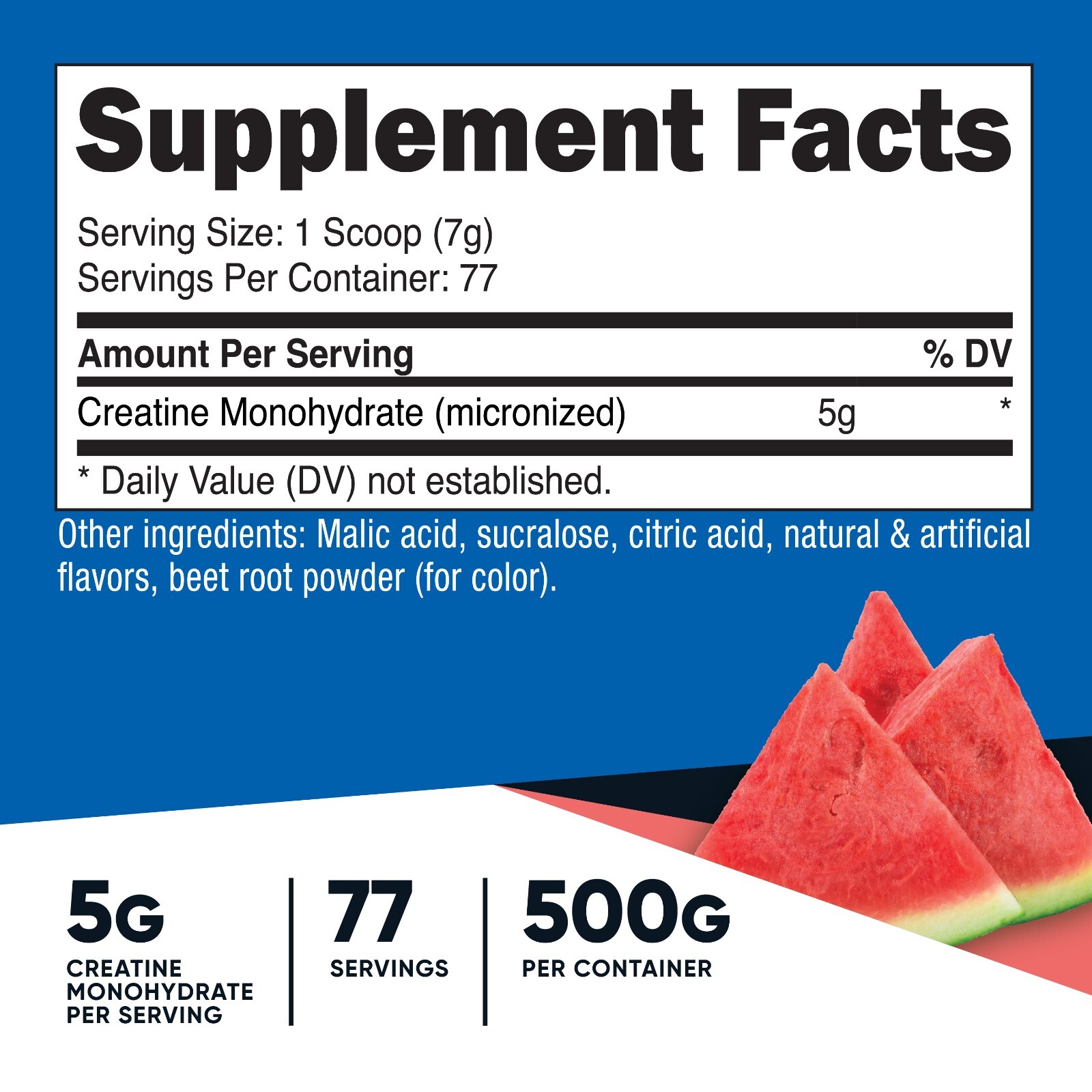 Nutricost Creatine Monohydrate Powder (500G) (Watermelon)