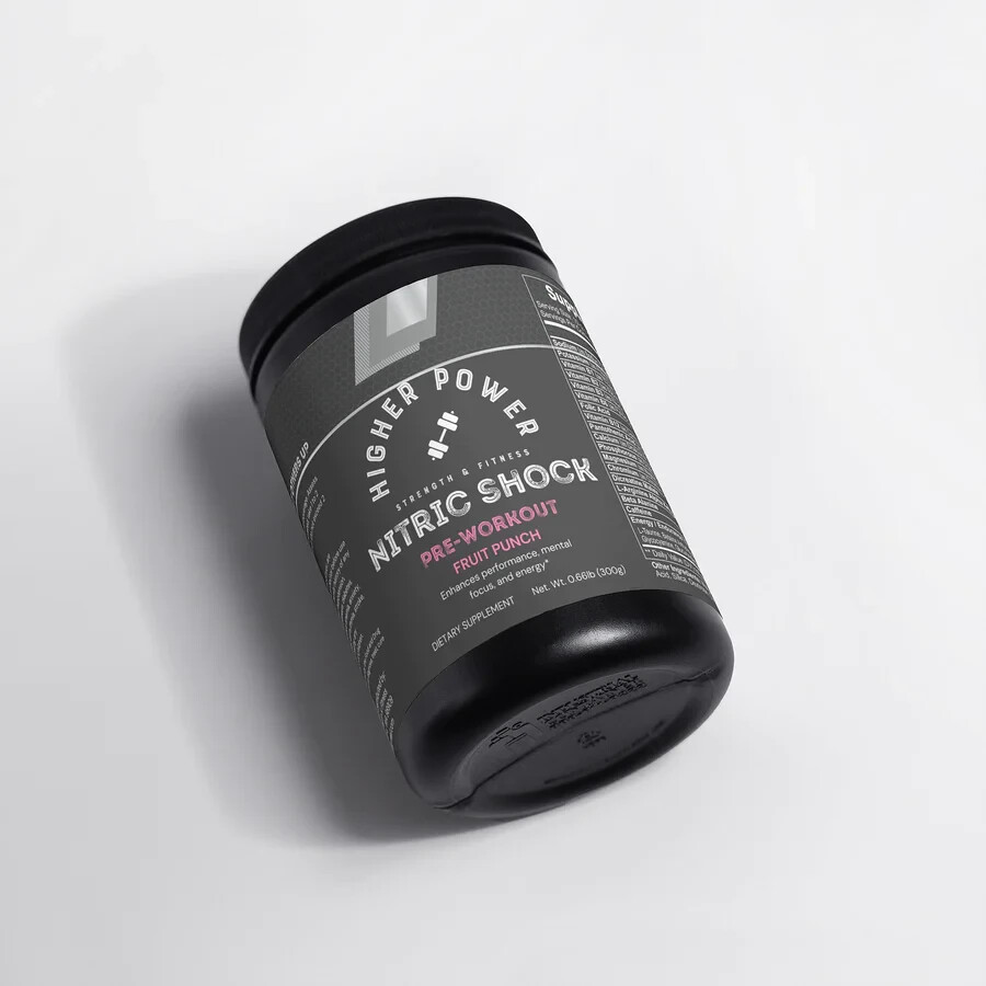 Nitric Shock Pre Workout Diet Supplement Explosive Energy Mental Focus Muscle