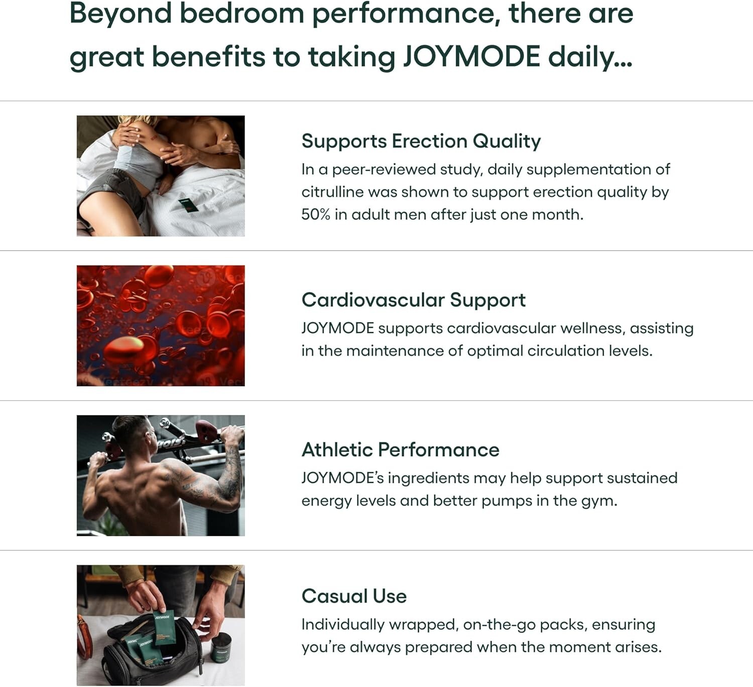 JOYMODE Performance Booster, Supports Blood Flow, Nitric Oxide, Erection Qual…