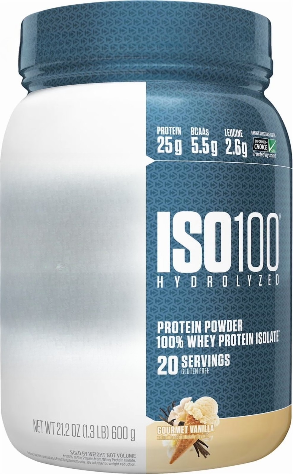 ISO100 Hydrolyzed Whey Isolate Protein Powder, Gourmet Vanilla, 20 Servings