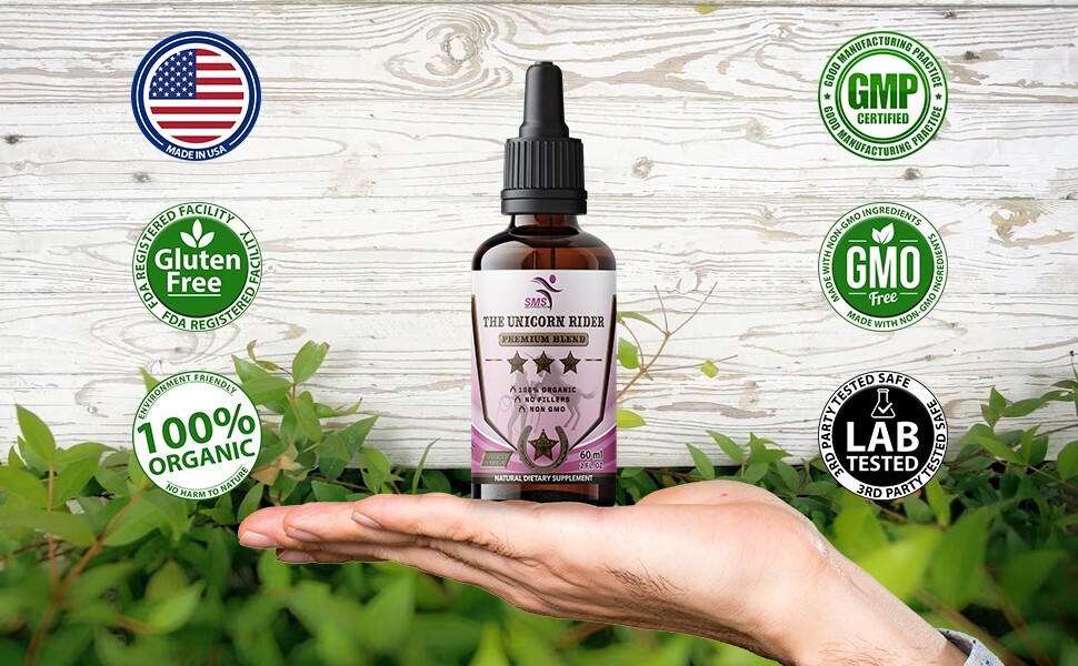 Unicorn Rider Energy Support Booster Drops Tincture For Women 3 Bottles 6 oz