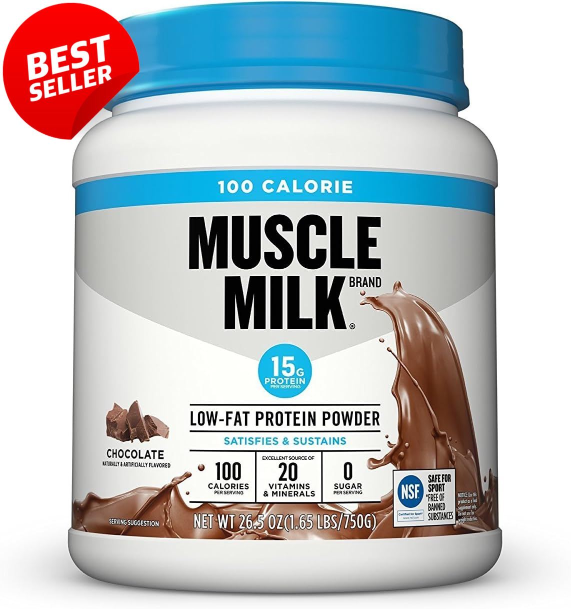 ZERO Protein Powder Chocolate 100 Cal 15g 1.65lb 25 Servings Low Carb Keto US