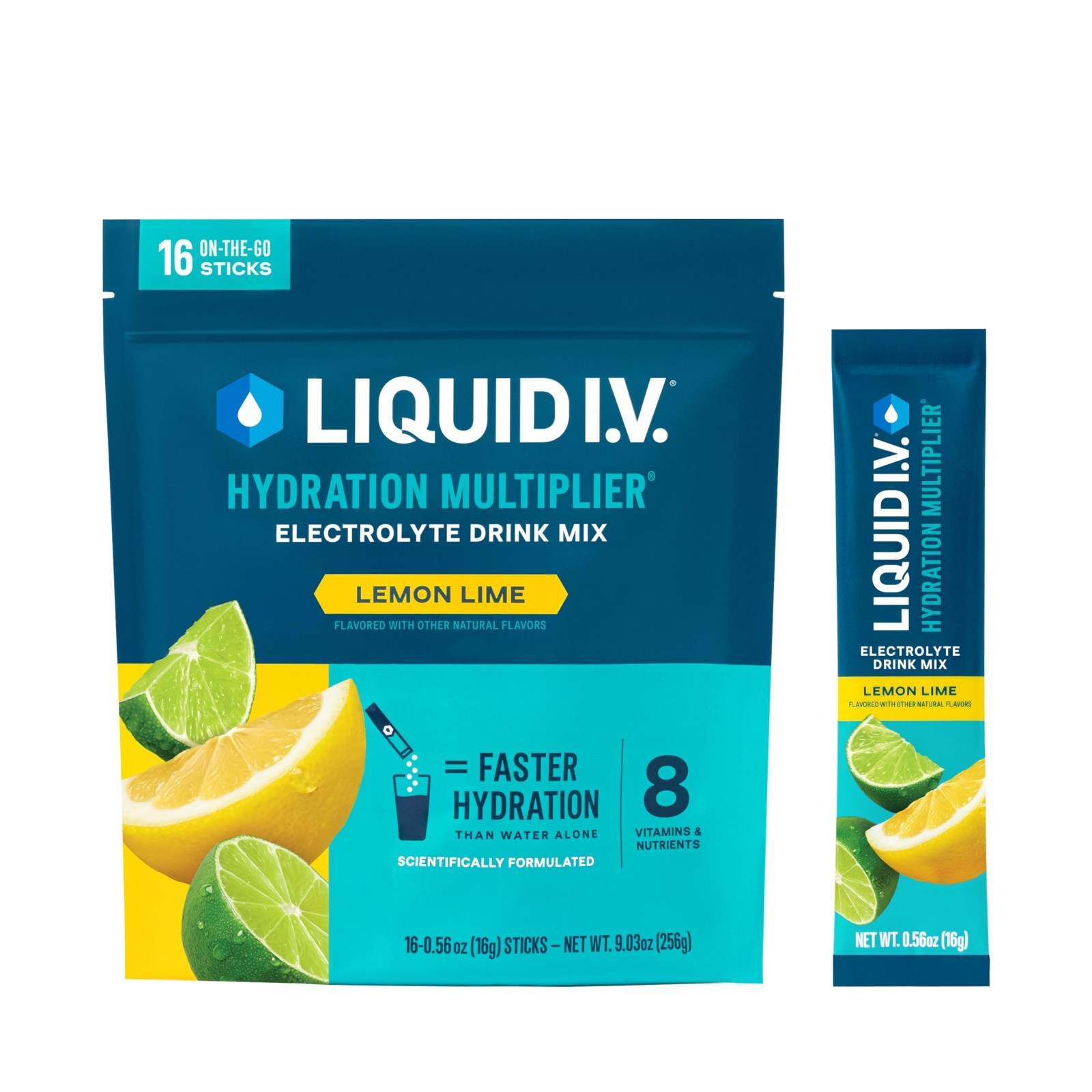 Electrolyte Hydration Powder – Lemon Lime Flavor, 16 Pack, Energy & Recovery