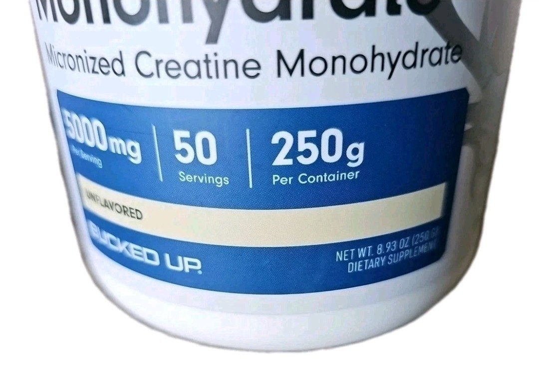 Bucked Up Creatine Monohydrate Micronized Powder Essential – Size: 8.93 oz