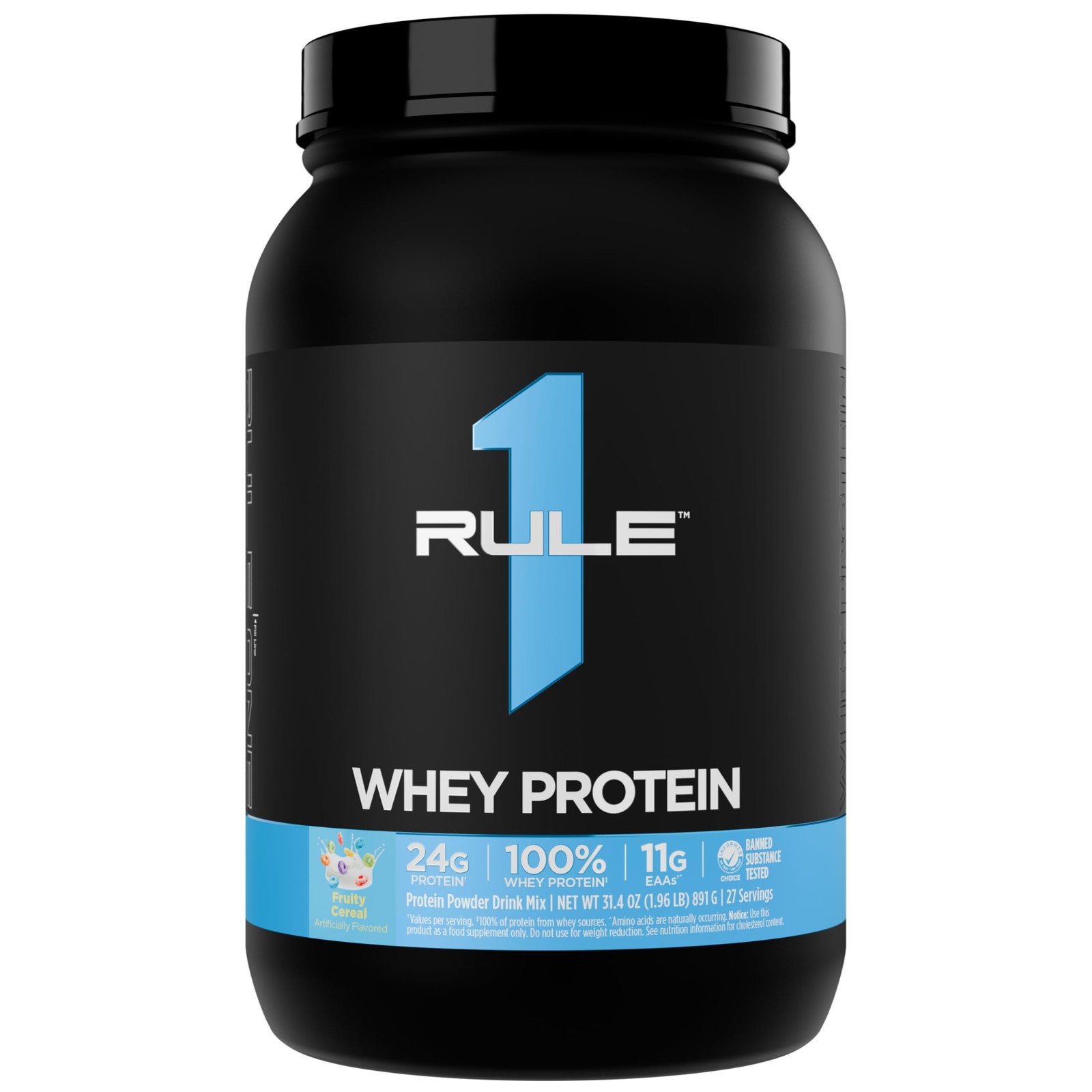 Rule 1 Whey Protein – 24g Fast-Acting Protein from All-Whey Sources with Natu…