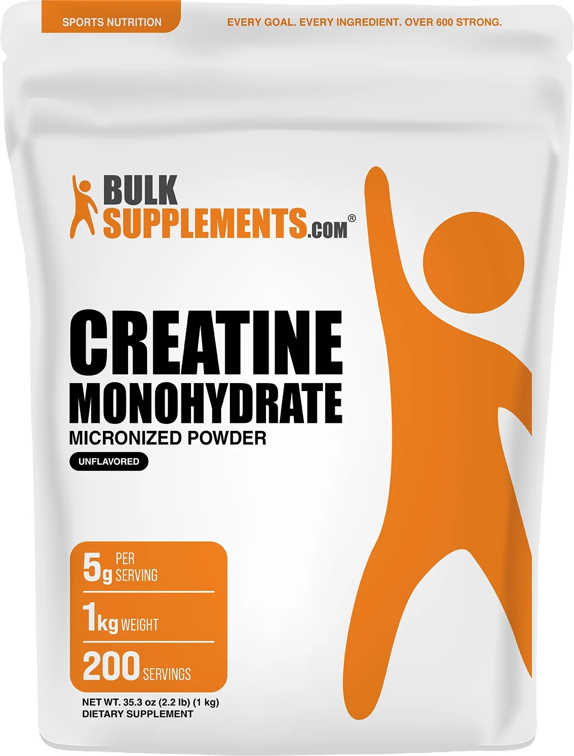 Bulksupplements Creatine Monohydrate Powder – Micronized, Pure Creatine, 1Kg (2.