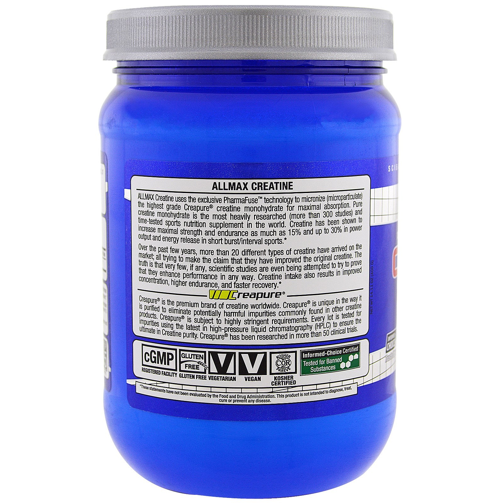 Creatine, Pharmaceutical Grade, 14.11 oz (400 g)