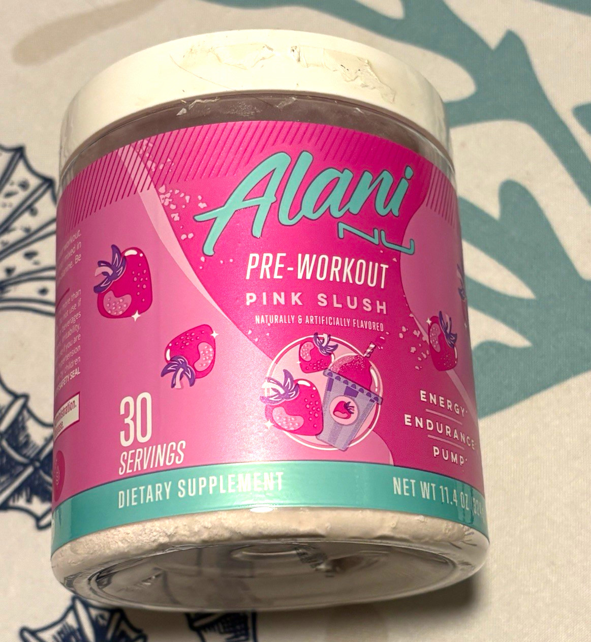 Alani Nu Pre-Workout Powder, Pink Slush Flavor, 11.4 oz, 30 Servings