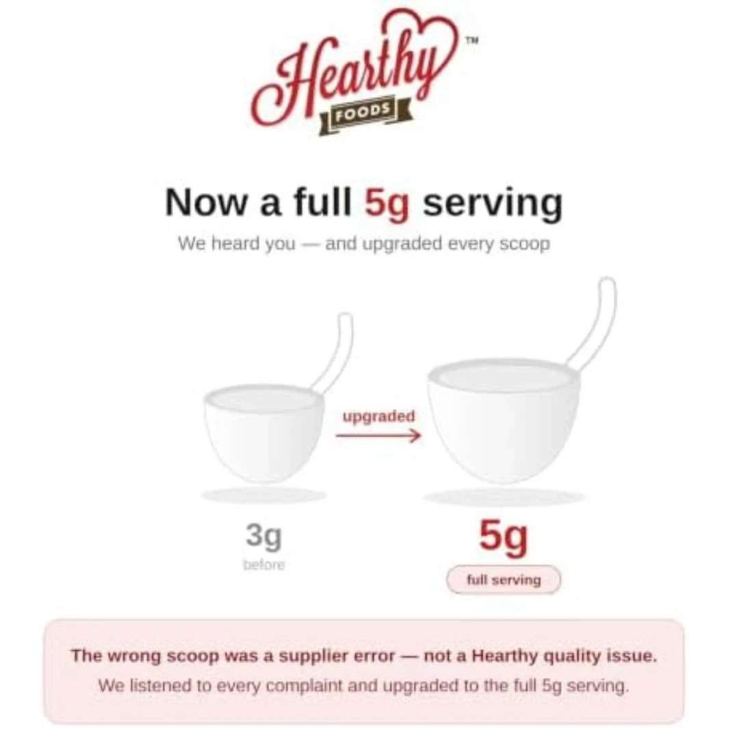 HEARTHY FOODS Creatine Monohydrate Powder 500g 100 Servings Unflavored