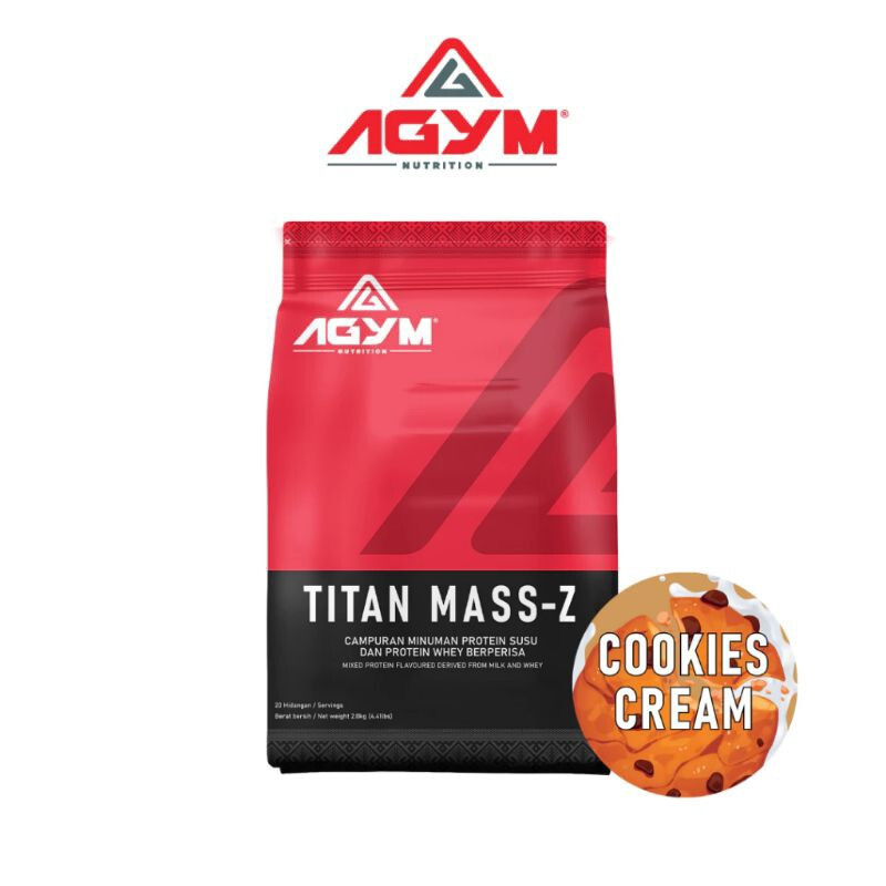 2X AGYM Nutrition TITAN MASS-Z Sport Nutrition Weight Mass Gainer 2kg -DHL