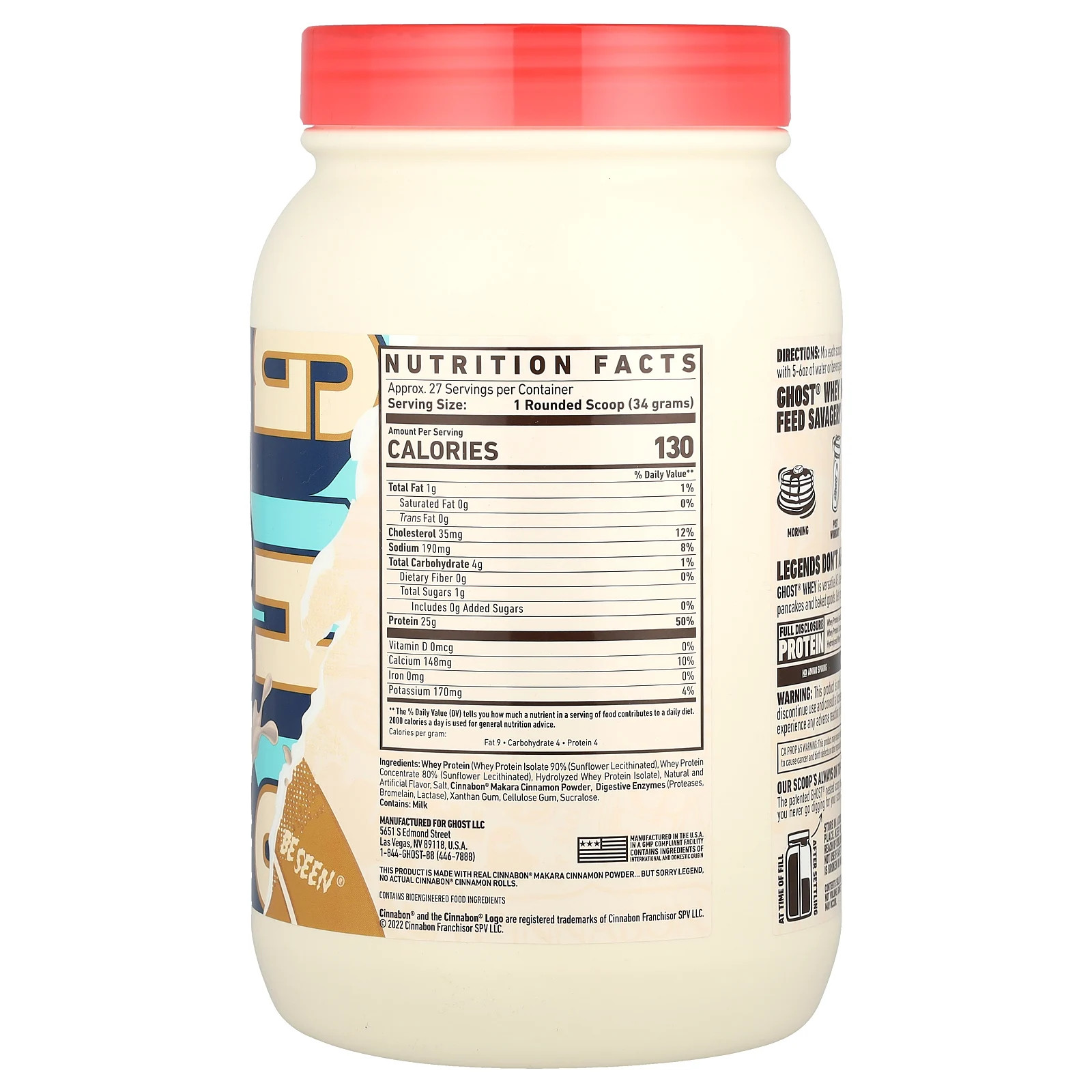 Whey Protein, Cinnabon®, 2 lb (918 g)