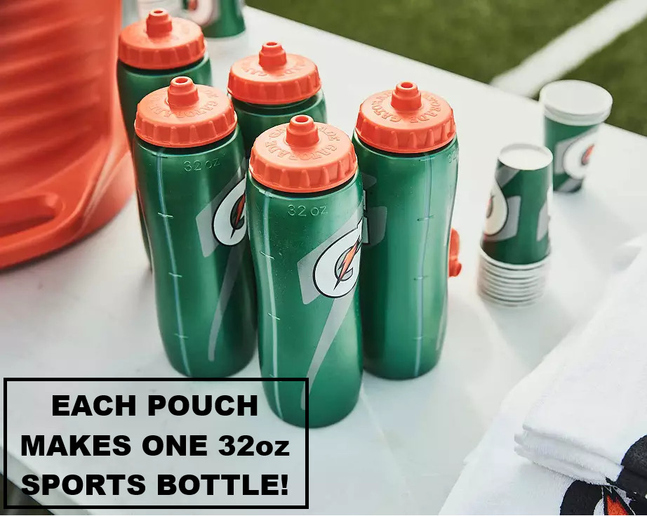 144/CASE Gatorade Thirst Quencher Powder Fruit Punch Sports Bottle Pouch 32 floz