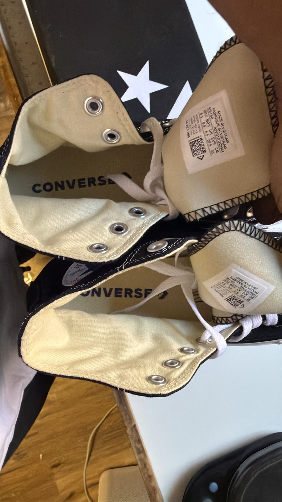 Converse Chuck Taylor All Star High Top Sneakers Black Unisex M9160W 8.5 M 6.5