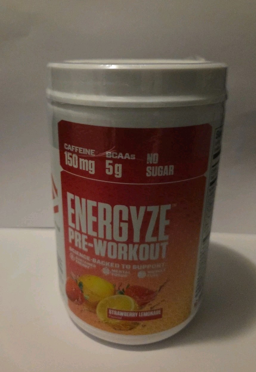 Dymatize Energyze Pre Workout Powder Strawberry Lemonade Flavor, 150mg- Exp.2/27
