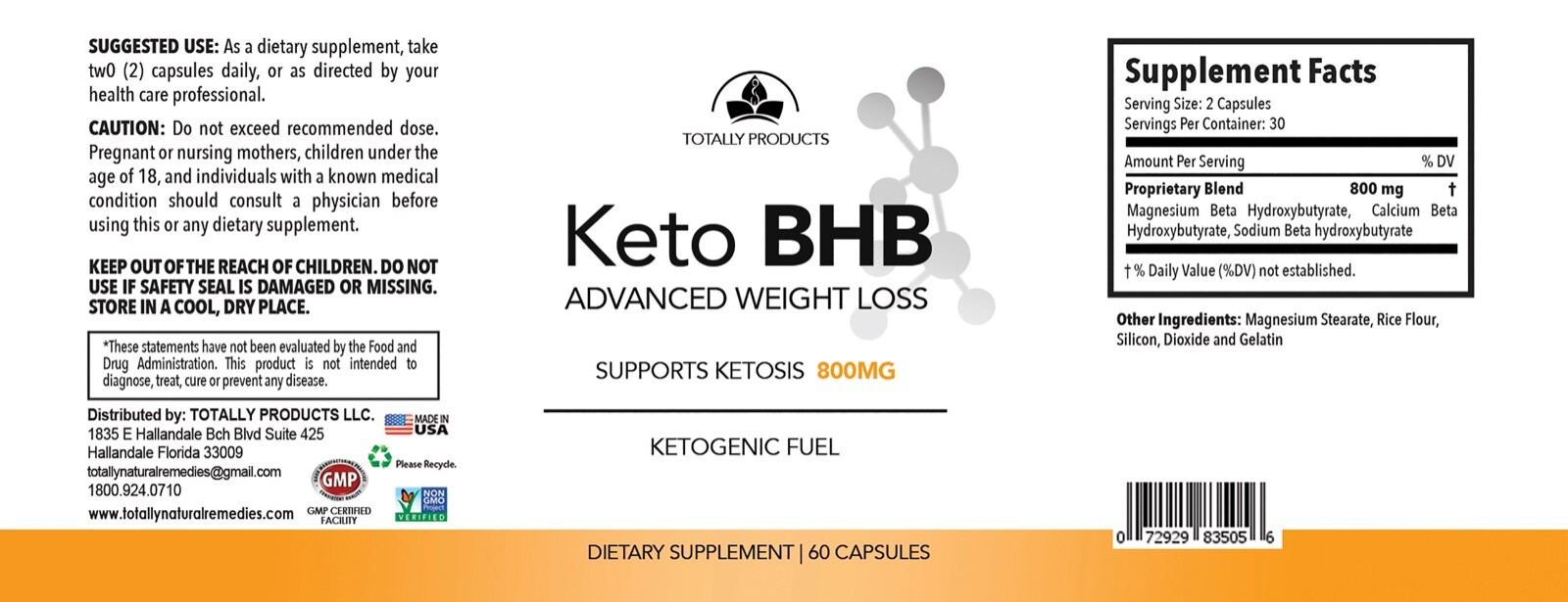 Keto BHB 2 Pack 60 Caps Carb Block Weight Loss Advanced Ketosis Pills