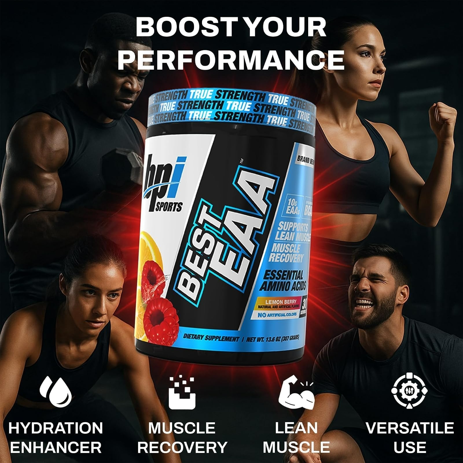 BPI Sports Essential Amino Acids EAA Powder – Lemon Berry Flavor
