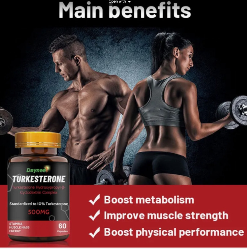 Turkesterone 500mg Complex/Ajuga Turkestanica 10% Standardized 60 CAPSULES,USA