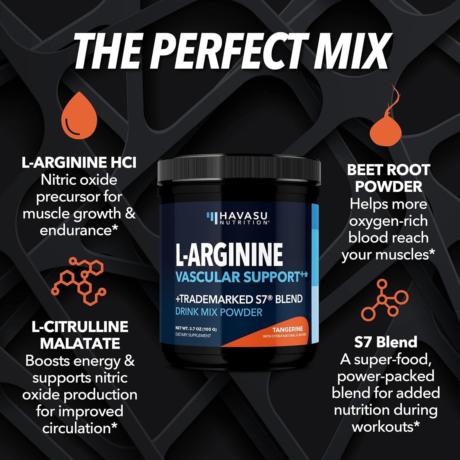 L Arginine Powder w/ L-Arginine HCl L-Arginine Supplement to Boost Nitric Oxide