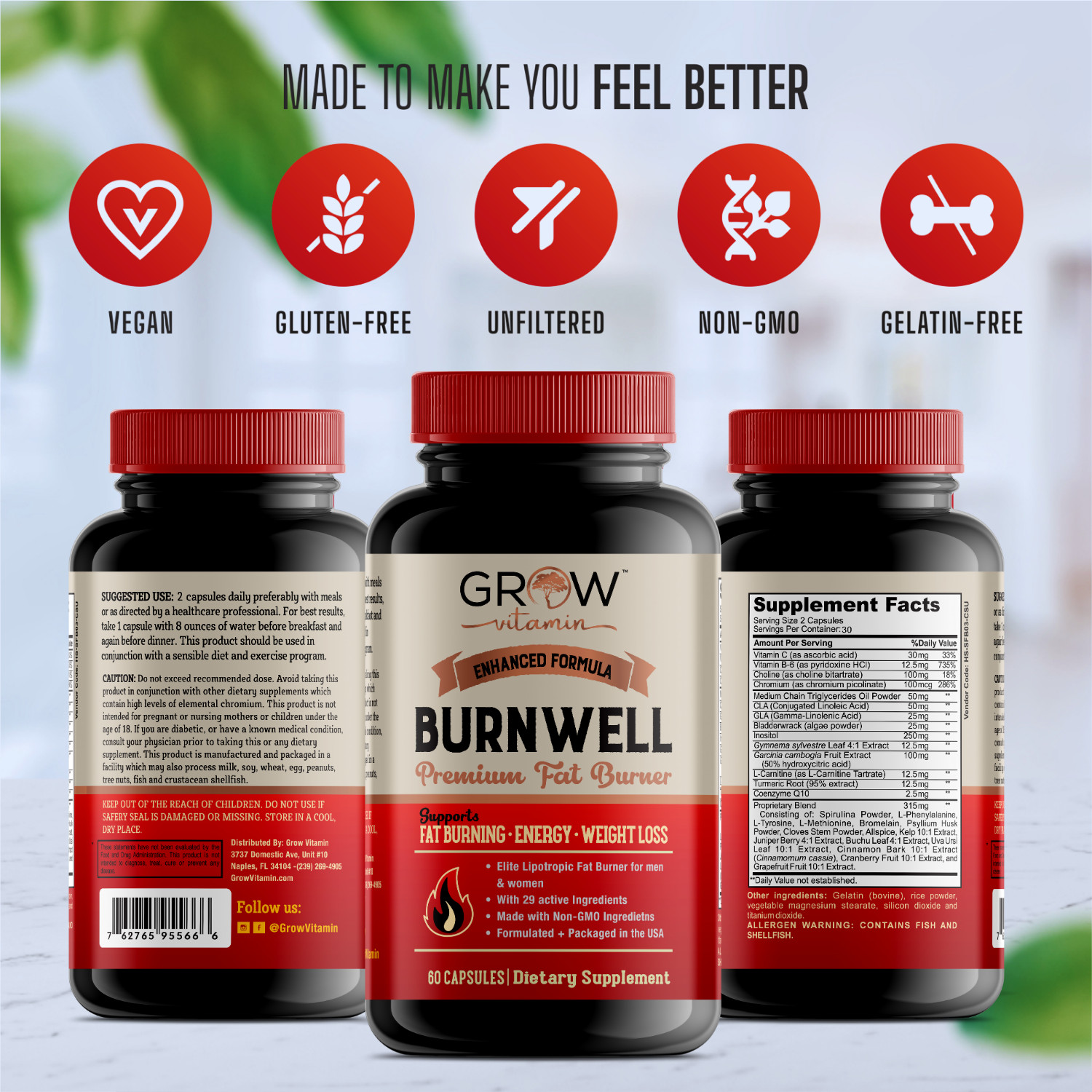 Prime Labs – Fat Burner Booster Made in USA OPTIMIZED WEIGHT LOSS – SEALED NEW