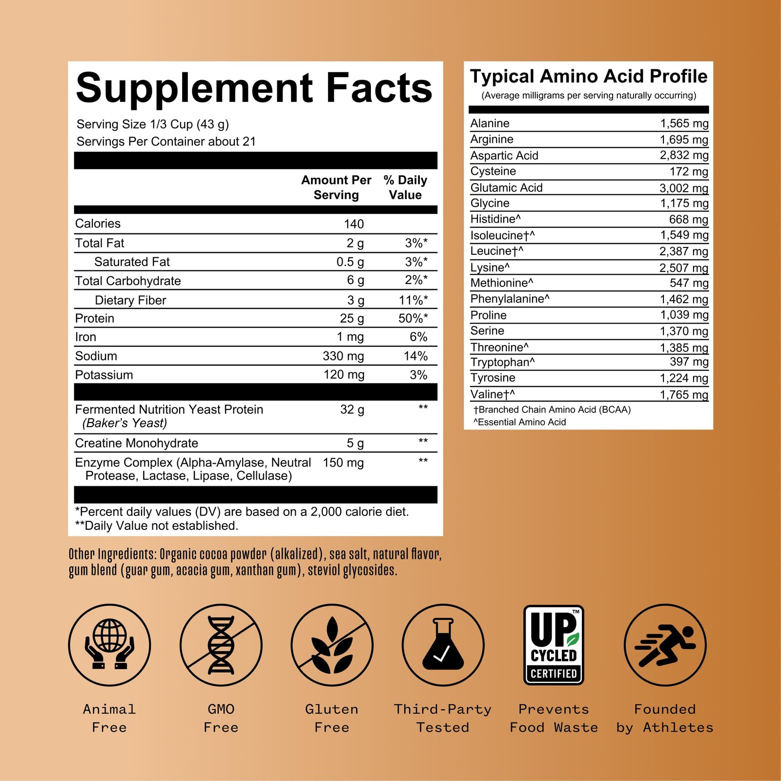 Rnwy Complete Protein 25G Yeast Protein 5G Creatine Monohydrate Vegan